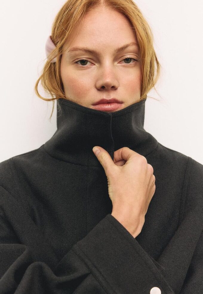 Oversize-bomberjacka med Soft Touch-yta Oversize-bomberjacka med Soft Touch-yta
