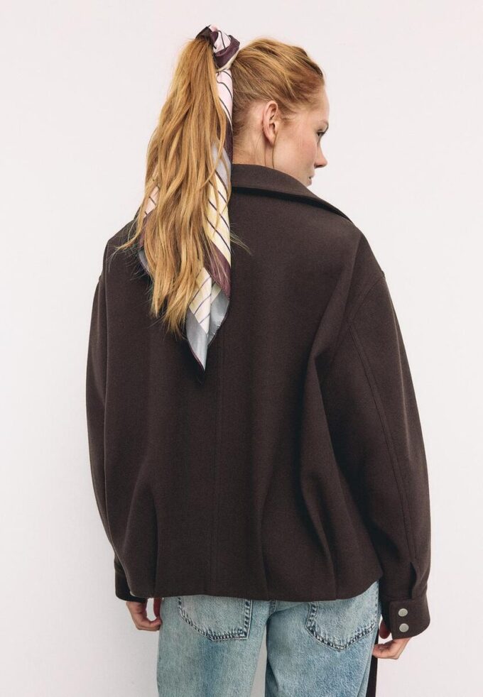 Oversize-bomberjacka med Soft Touch-yta Oversize-bomberjacka med Soft Touch-yta