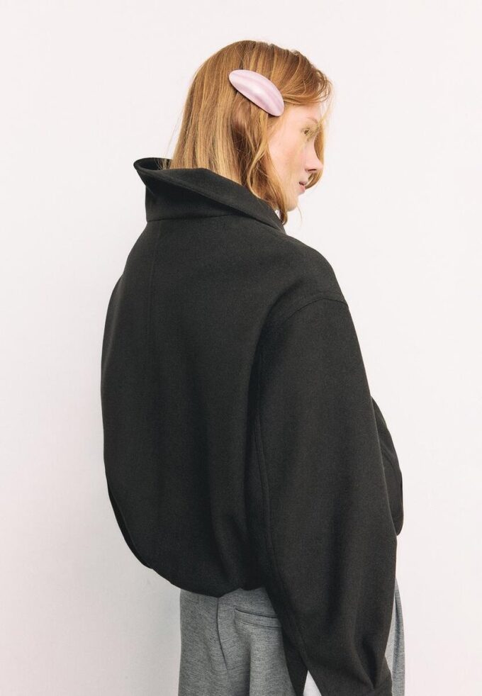 Oversize-bomberjacka med Soft Touch-yta Oversize-bomberjacka med Soft Touch-yta