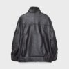 Oversize-jacka i imitationsskinn med revers