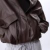 Oversize-jacka i konstläder Oversize-jacka i konstläder