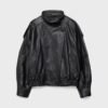 Oversize-jacka med flik i 100 % skinn Oversize-jacka med flik i 100 % skinn