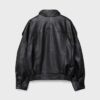 Oversize-jacka med flik i 100 % skinn Oversize-jacka med flik i 100 % skinn