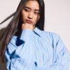Oversize randig skjorta