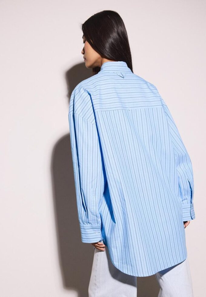 Oversize randig skjorta
