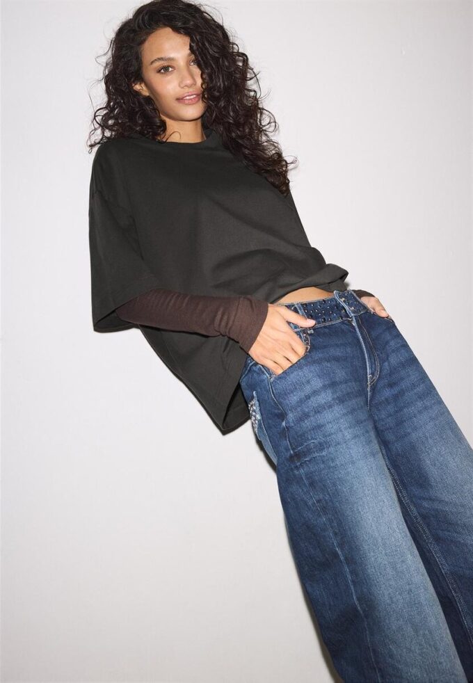 Oversize-T-shirt med korta ärmar