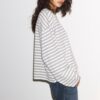 Oversize-T-shirt med långa ärmar och ränder