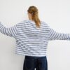 Oversize-T-shirt med långa ärmar och ränder