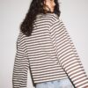 Oversize-T-shirt med långa ärmar och ränder