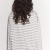 Oversize-T-shirt med långa ärmar och ränder