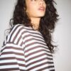 Oversize-T-shirt med långa ärmar och ränder