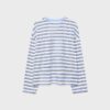 Oversize-T-shirt med långa ärmar och ränder