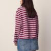 Oversize-T-shirt med långa ärmar och ränder