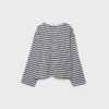 Oversize-T-shirt med långa ärmar och ränder