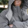 Oversize vadderad jacka med huva Oversize vadderad jacka med huva