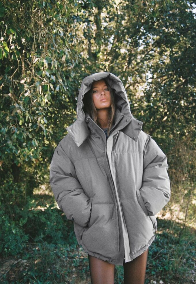 Oversize vadderad jacka med huva Oversize vadderad jacka med huva