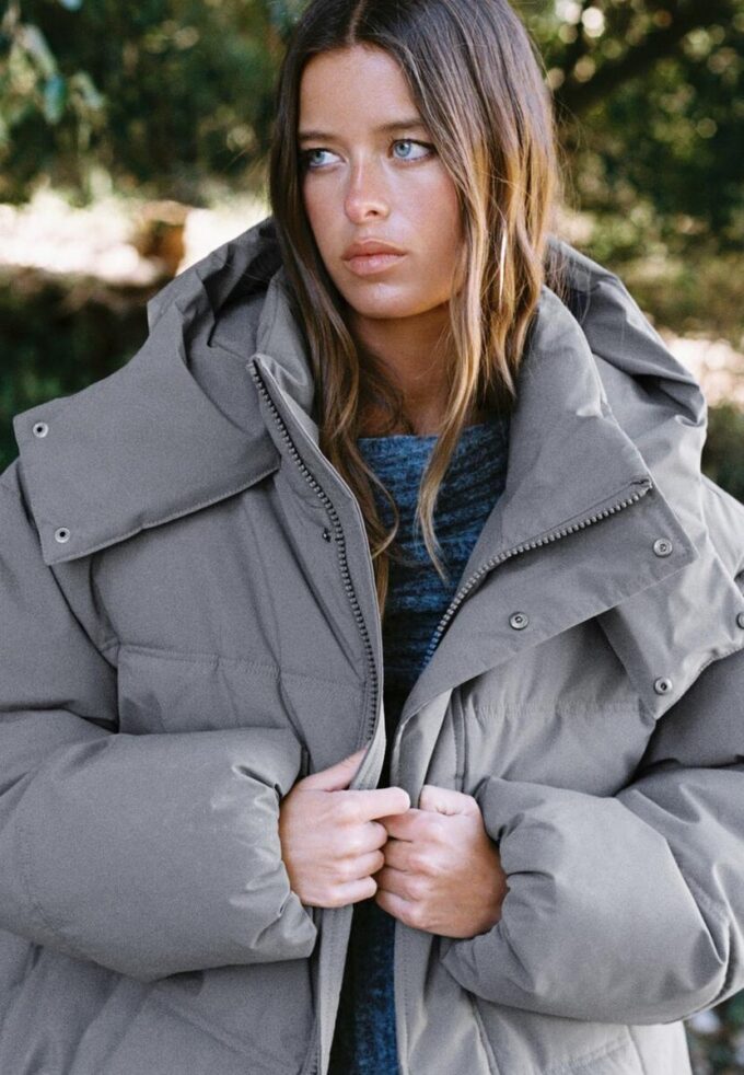 Oversize vadderad jacka med huva Oversize vadderad jacka med huva
