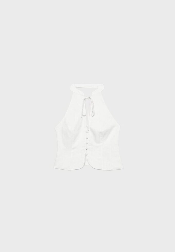 Qipao-halterneck-top med knappar Qipao-halterneck-top med knappar