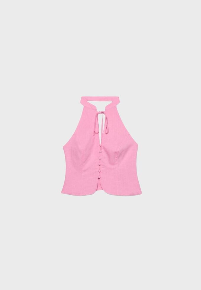 Qipao-halterneck-top med knappar Qipao-halterneck-top med knappar