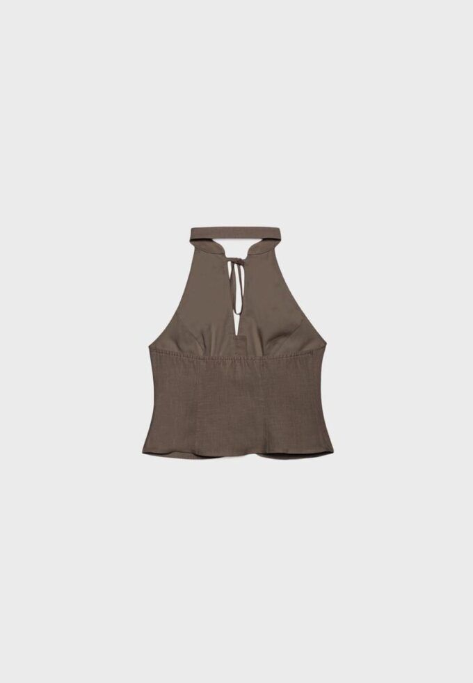 Qipao-halterneck-top med knappar Qipao-halterneck-top med knappar