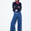 Raka jeans med fickor Raka jeans med fickor