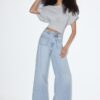 Raka jeans med fickor Raka jeans med fickor