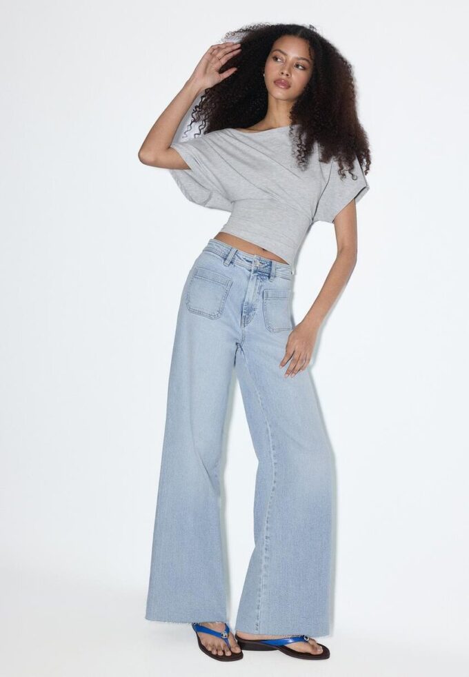 Raka jeans med fickor Raka jeans med fickor