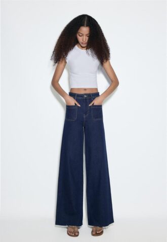 Raka jeans med fickor
