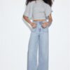 Raka jeans med fickor Raka jeans med fickor