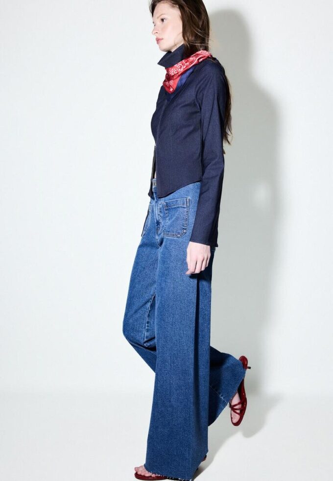 Raka jeans med fickor Raka jeans med fickor