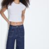 Raka jeans med fickor Raka jeans med fickor