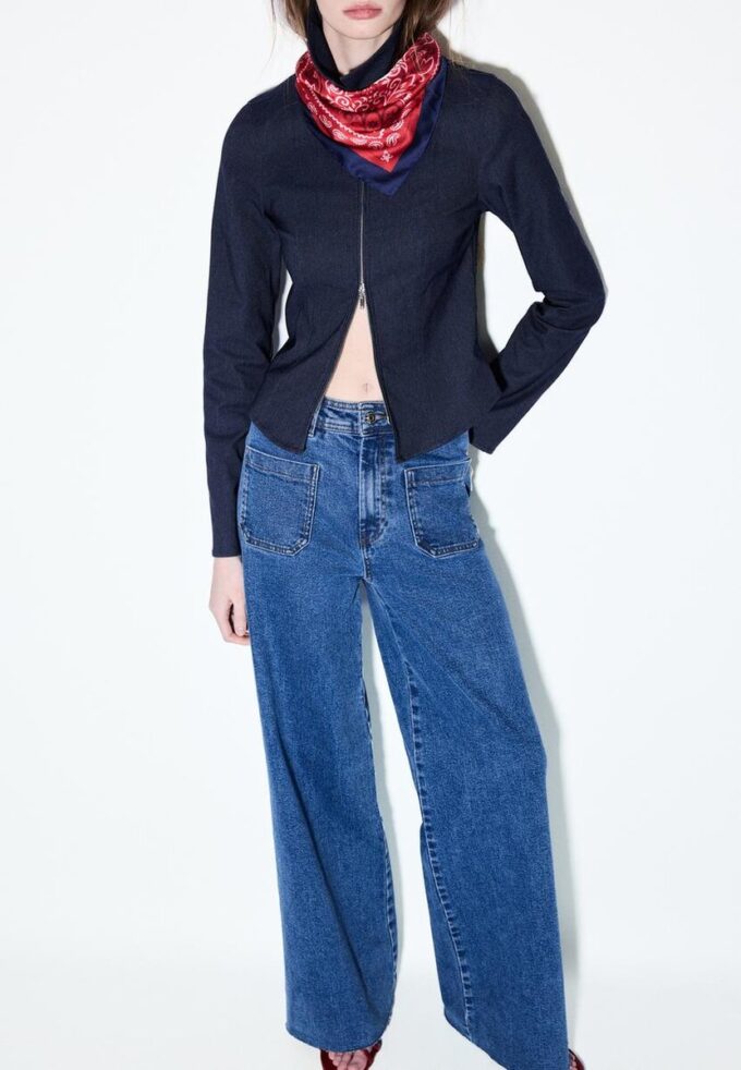 Raka jeans med fickor Raka jeans med fickor