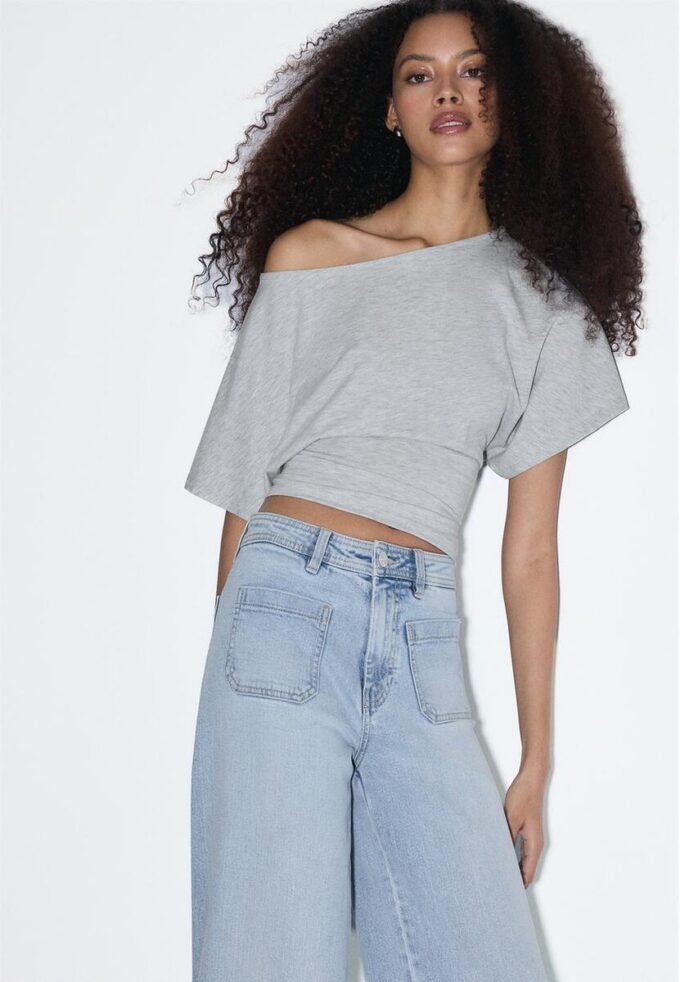 Raka jeans med fickor Raka jeans med fickor