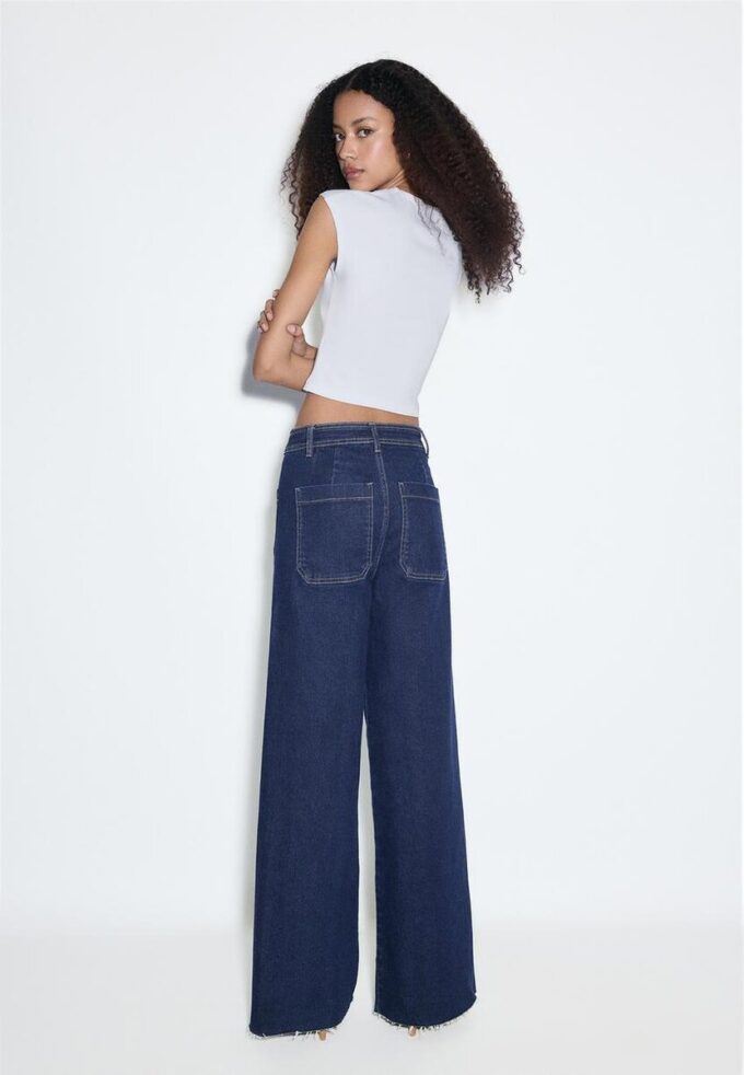 Raka jeans med fickor Raka jeans med fickor