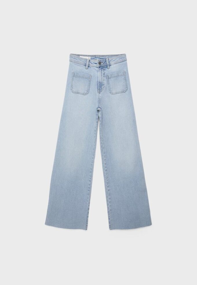 Raka jeans med fickor Raka jeans med fickor