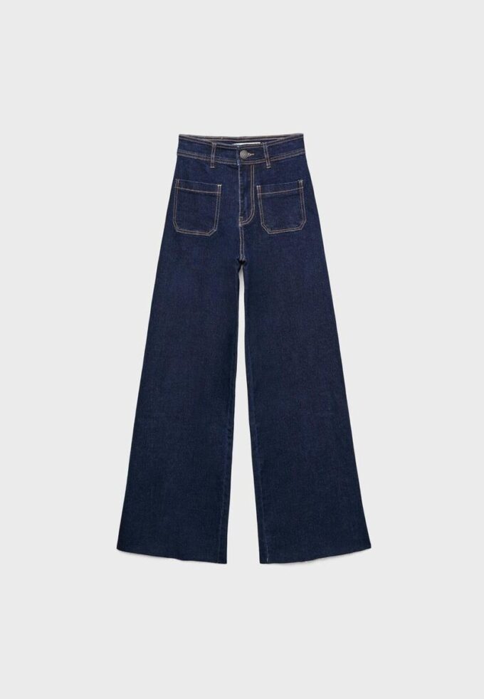 Raka jeans med fickor Raka jeans med fickor