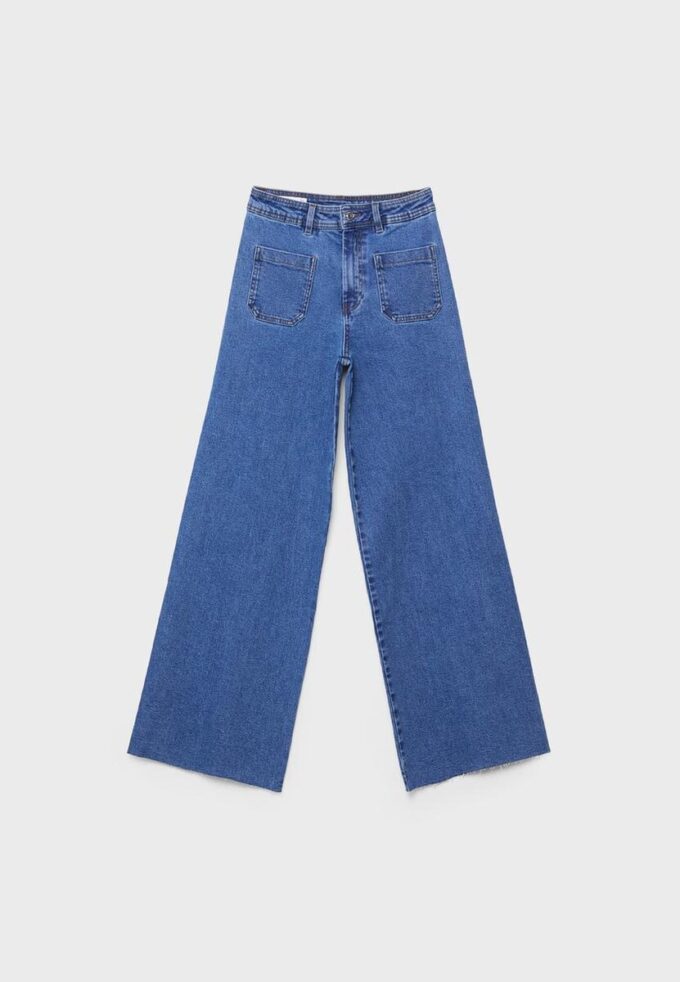 Raka jeans med fickor Raka jeans med fickor