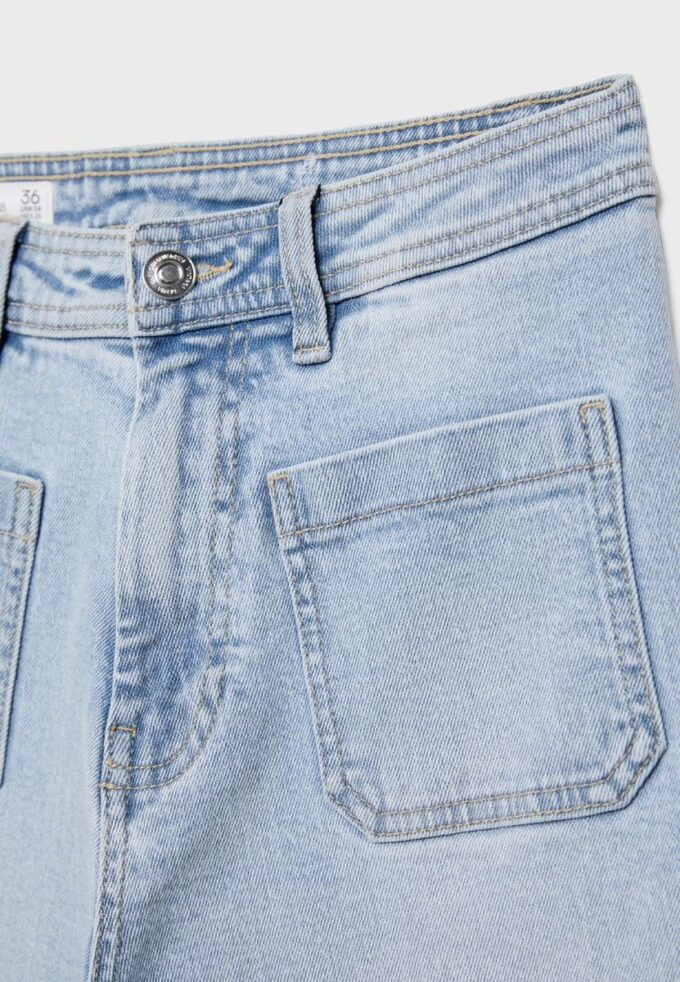 Raka jeans med fickor Raka jeans med fickor