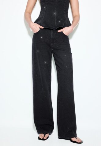 Raka jeans med strass