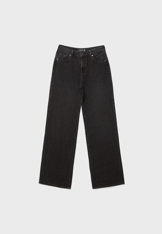 Raka jeans med strass Raka jeans med strass