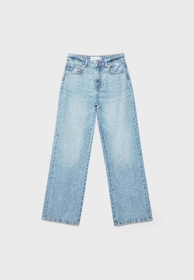 Raka jeans med strass