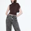 Raka jeans med Wide Leg och leopardmönster Raka jeans med Wide Leg och leopardmönster