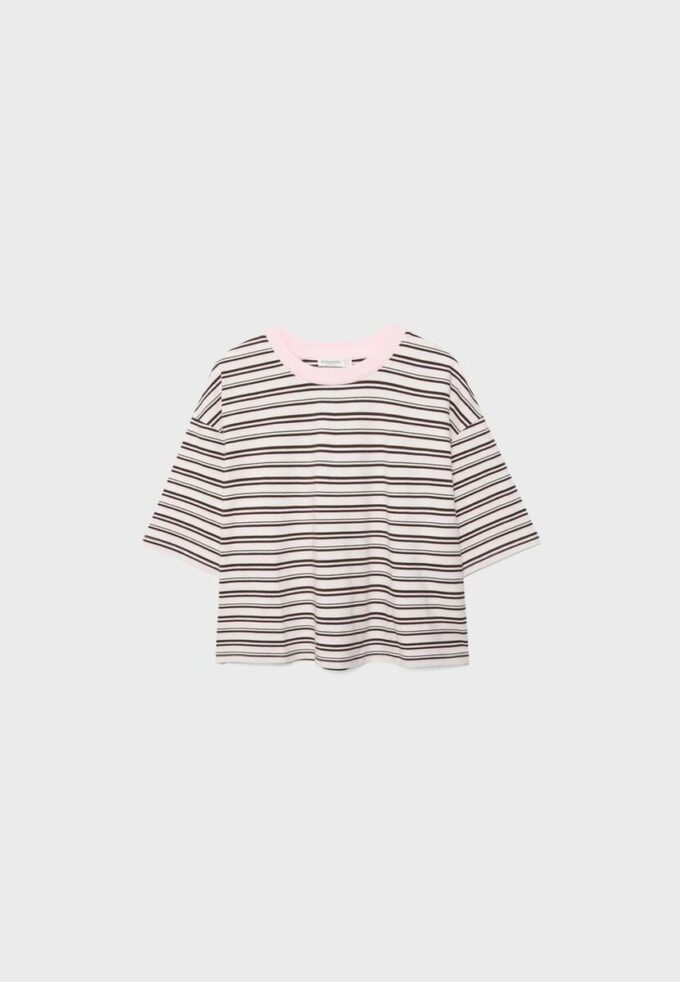 Randig kortärmad T-shirt