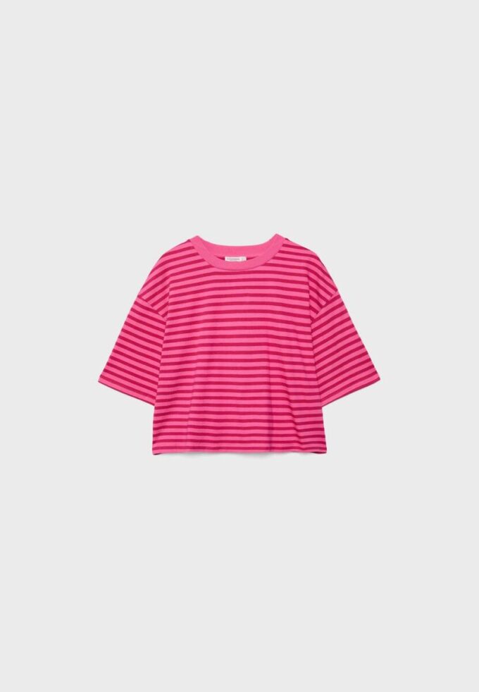 Randig kortärmad T-shirt