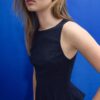 Randig ärmlös peplum-top Randig ärmlös peplum-top
