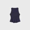 Randig ärmlös peplum-top Randig ärmlös peplum-top