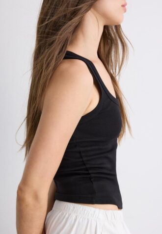 Ribbad T-shirt med racerback