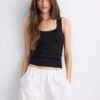 Ribbad T-shirt med racerback