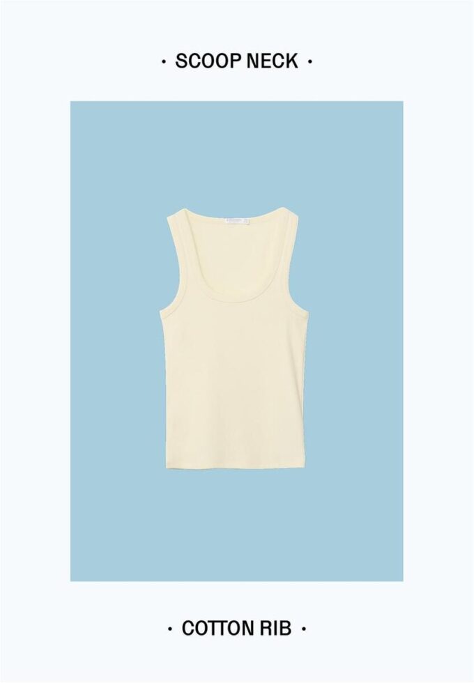 Ribbad T-shirt med racerback