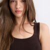 Ribbad T-shirt med racerback